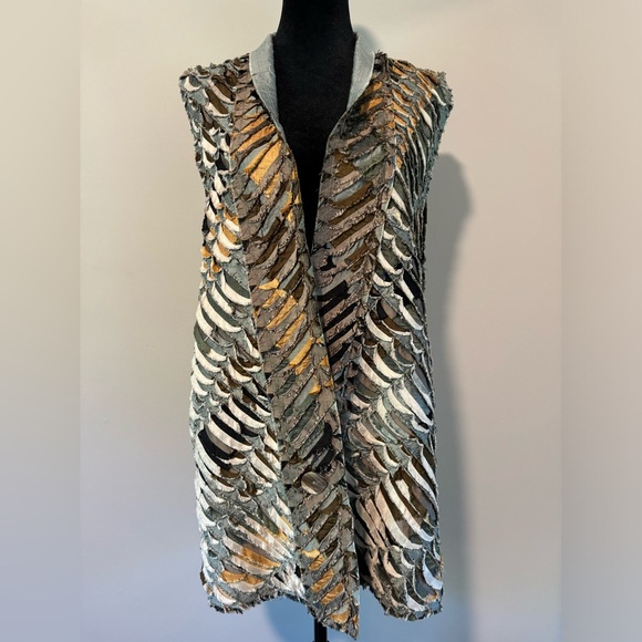 Tim Harding Textile Wearable Art 100% Raw Silk Vest Tunic - Picture 3 of 16